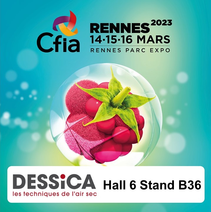 Retrouvons-nous du 14 au 16 mars 2023 lors du salon CFIA à Rennes – DESSICA séchage et déshumidification de l’air